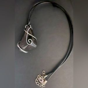 Wire Wrapped Black Onyx Pendant